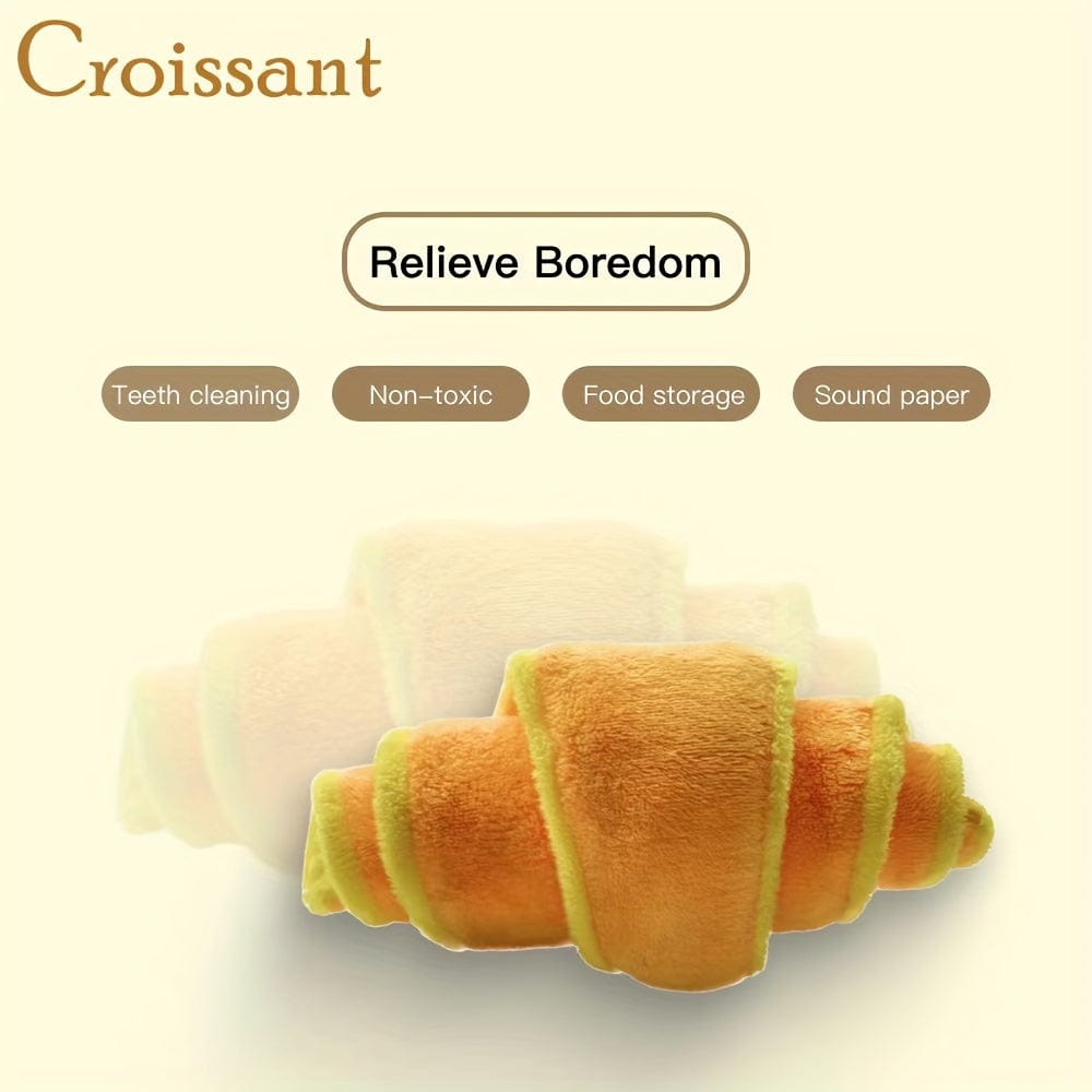 Jouet pour chien en peluche croissant – Interactif, sonore et durable