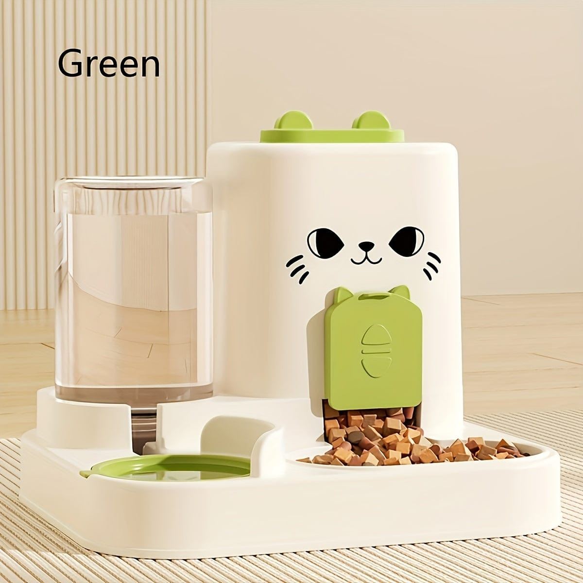 Distributeur automatique 2-en-1 chat – Gamelle & eau, grande capacité