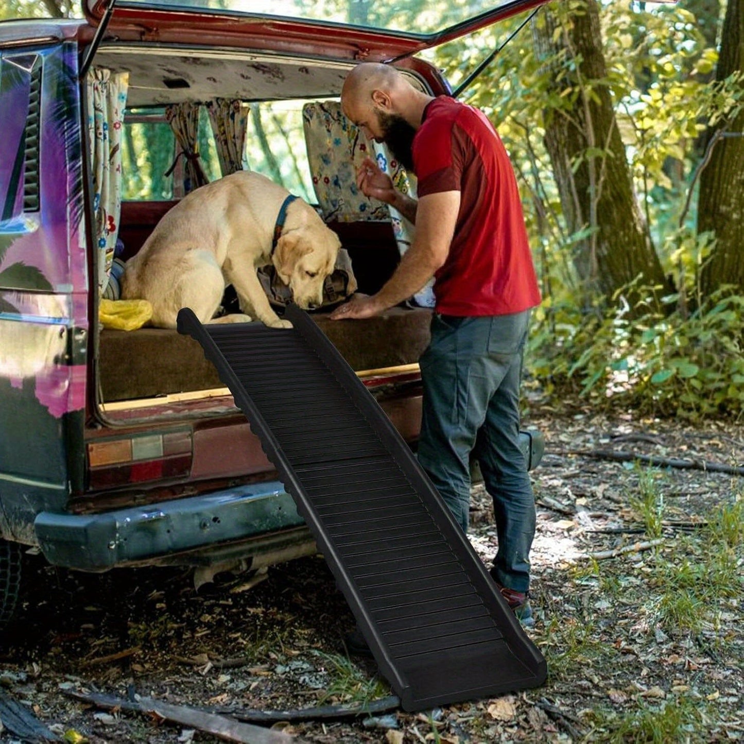 Rampe pliable pour chien – Accès voiture, escaliers & coffre | Jusqu’à 90 kg
