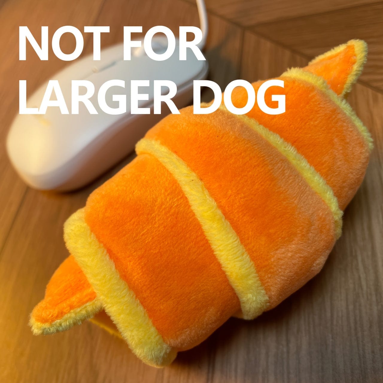 Jouet pour chien en peluche croissant – Interactif, sonore et durable