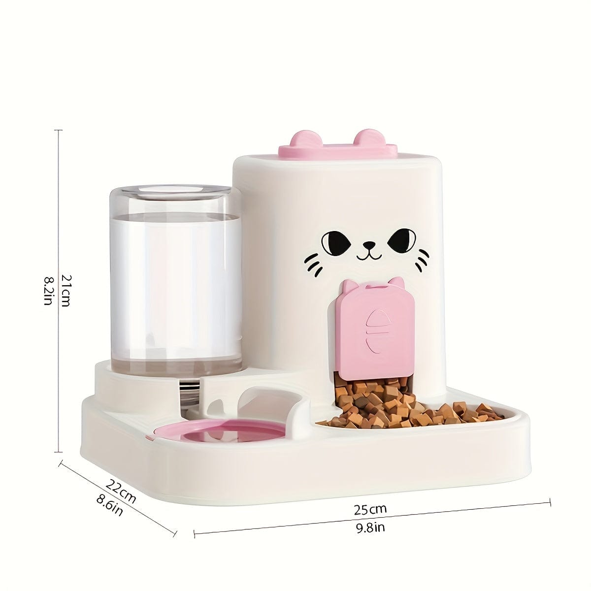 Distributeur automatique 2-en-1 chat – Gamelle & eau, grande capacité
