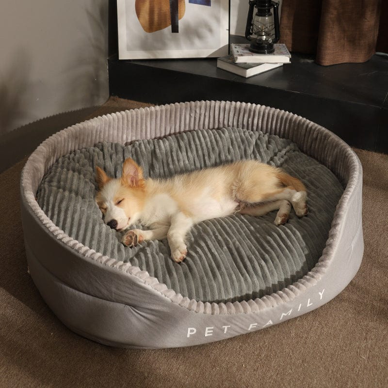 Lit ovale pour chien & chat – Coussin orthopédique toutes saisons