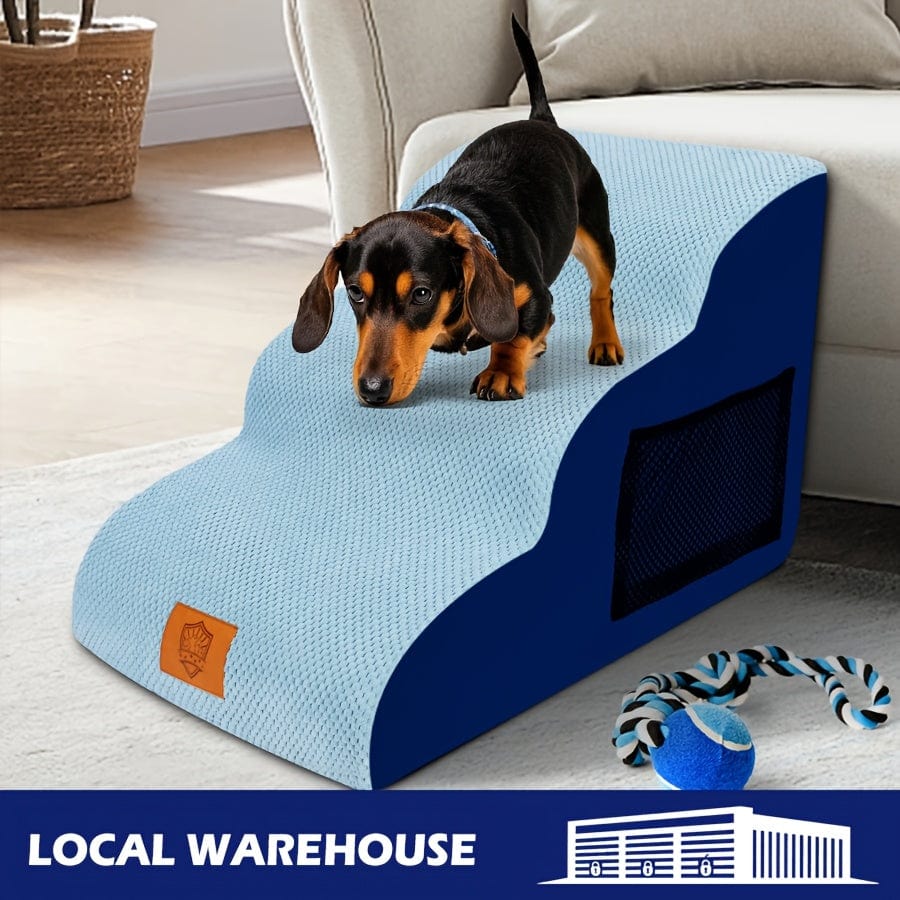 Escaliers 3 marches pour chien – Housse lavable & antidérapante