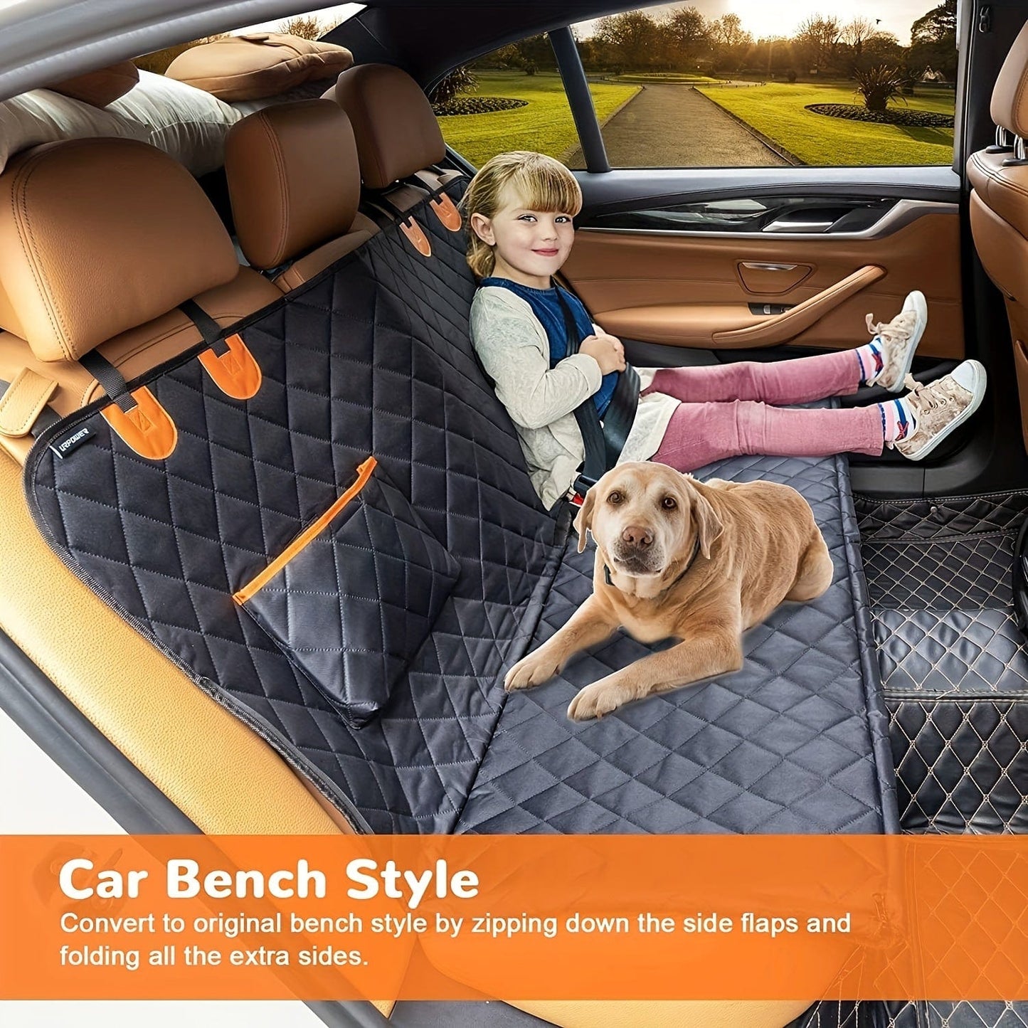 Housse siège auto chien 600D – Imperméable, anti-rayures et antidérapante