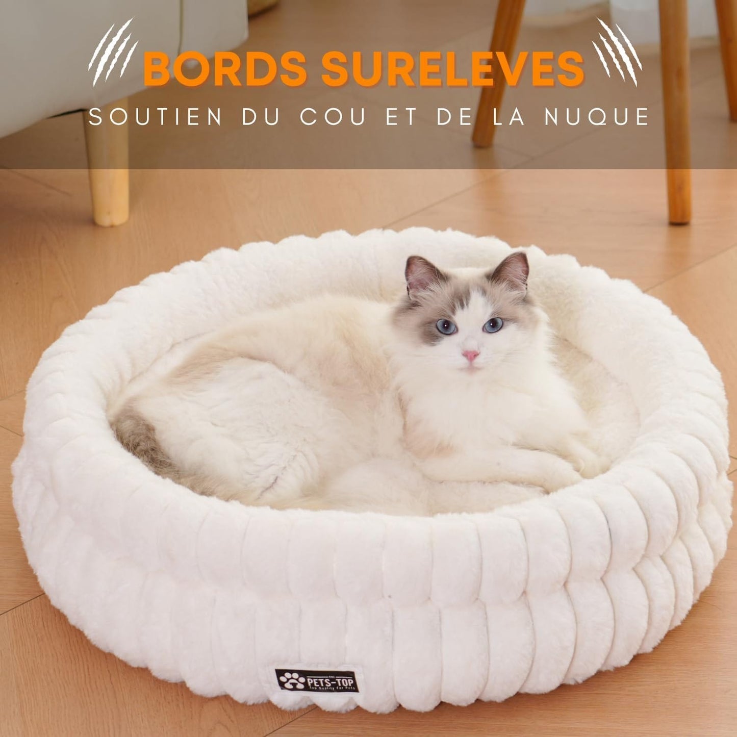 Panier chat moelleux One PETS-TOP – Coussin doux et confortable 50 cm Nest Moew