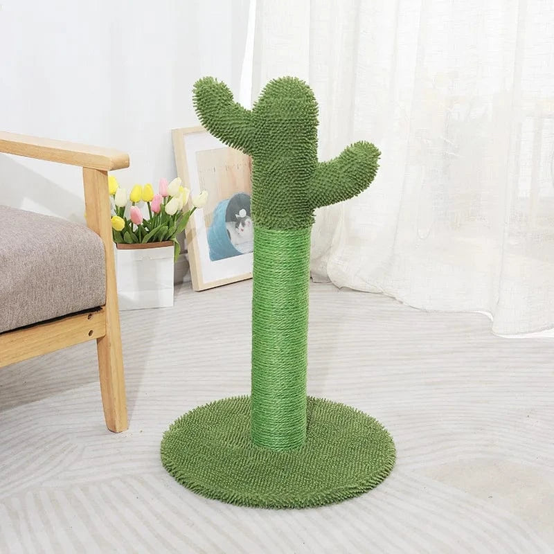 Poteau à griffer cactus pour chat – Sisal naturel & jouet interactif
