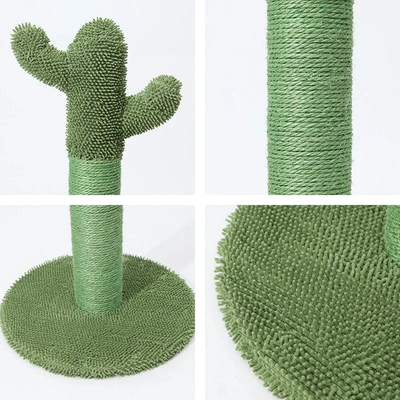 Poteau à griffer cactus pour chat – Sisal naturel & jouet interactif