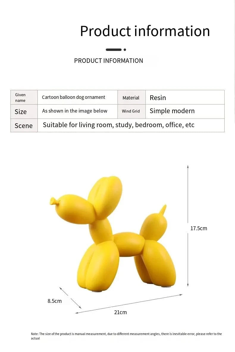 Ballon créatif nordique en résine – Décoration chien salon bureau PawLuxe™