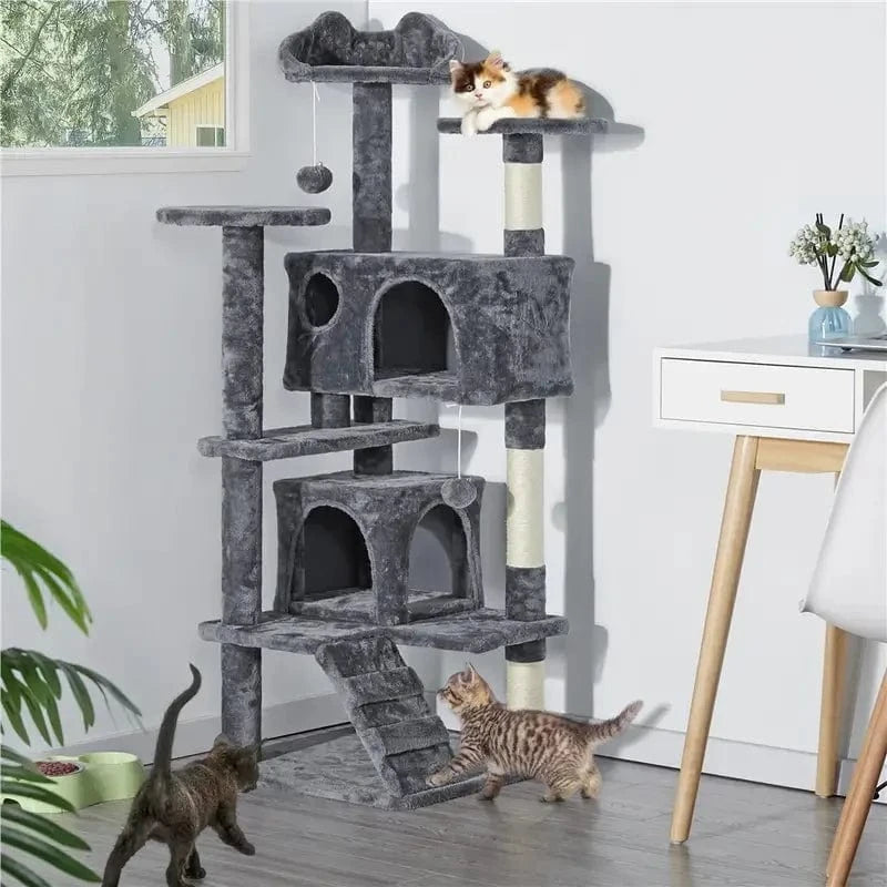 Grande maison pour chatons et chats – Tour condo avec griffoirs