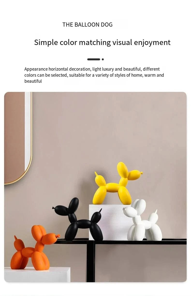 Ballon créatif nordique en résine – Décoration chien salon bureau PawLuxe™