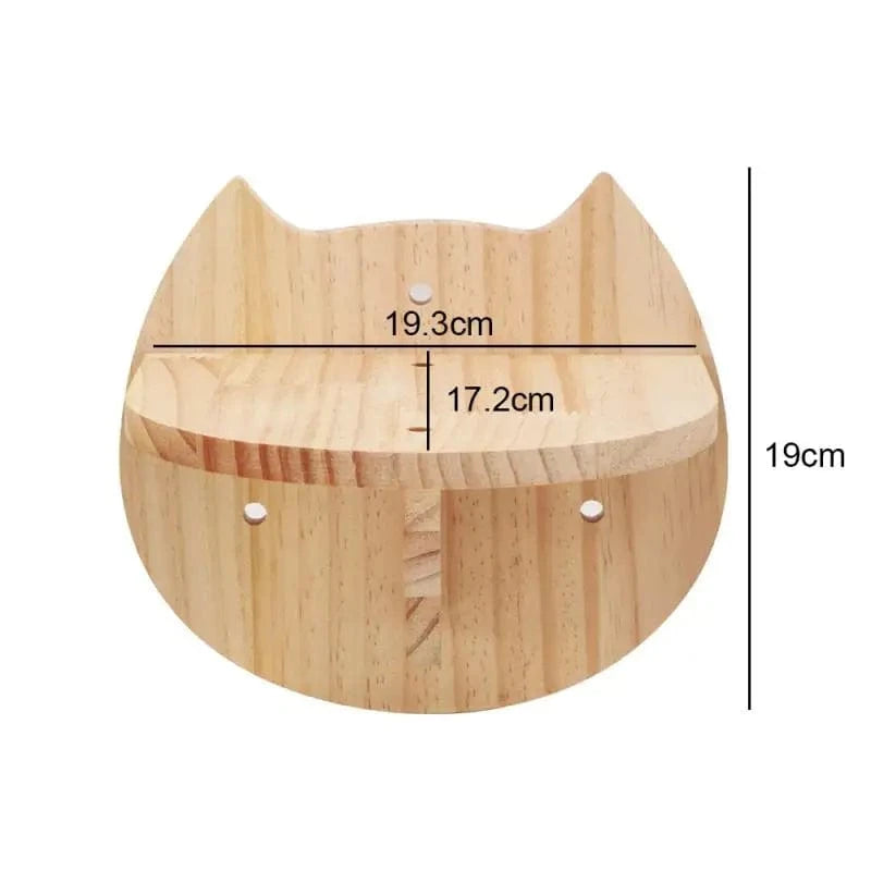 Hamac mural d'escalade pour chat, poteau à gratter pour meubles en bois, marches d'échelle, chats dormant et jouant