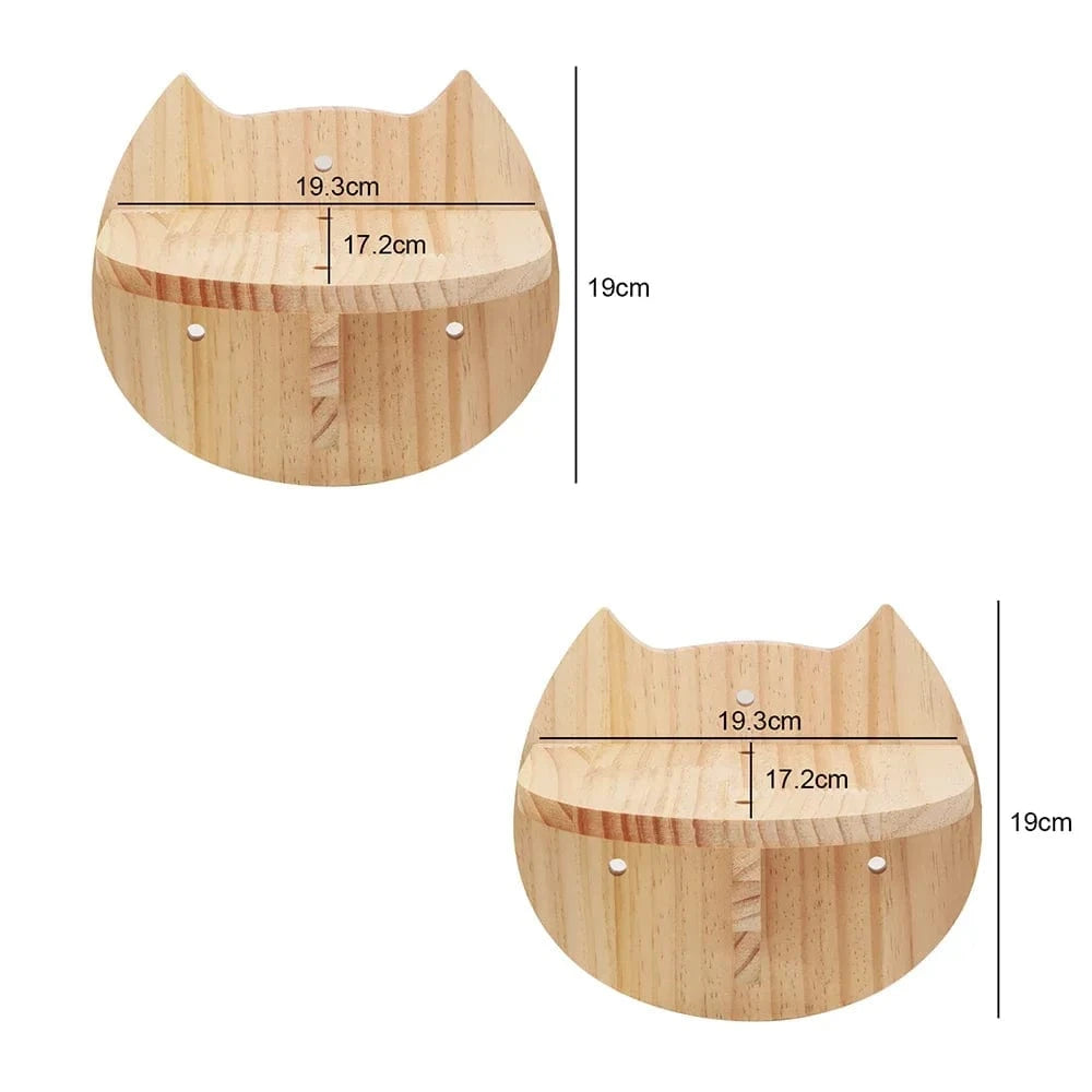 Hamac mural d'escalade pour chat, poteau à gratter pour meubles en bois, marches d'échelle, chats dormant et jouant