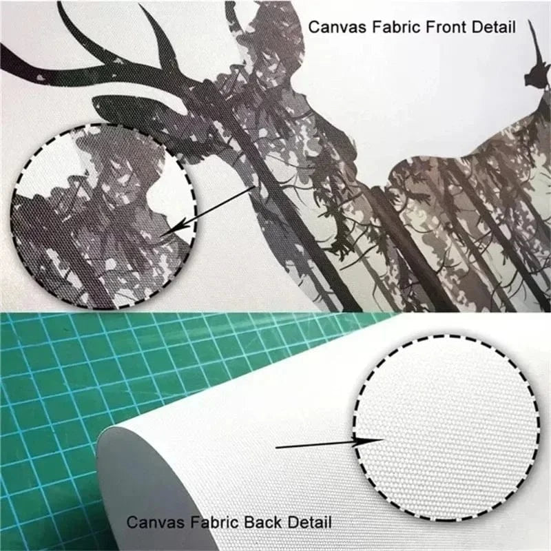 Peinture artistique ciel et chat noir – Décoration maison salon bar PawLuxe™