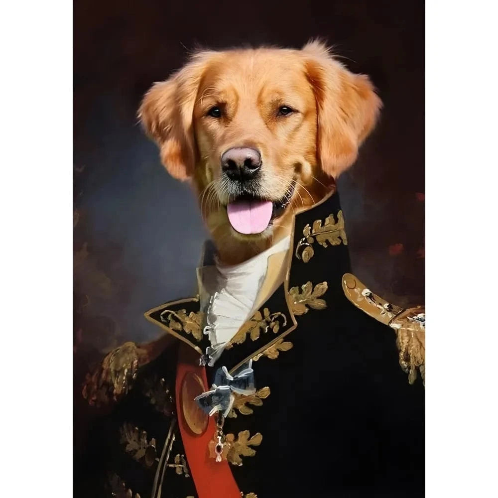 Affiche drôle chien Royal Renaissance – Art mural déco maison PawLuxe™