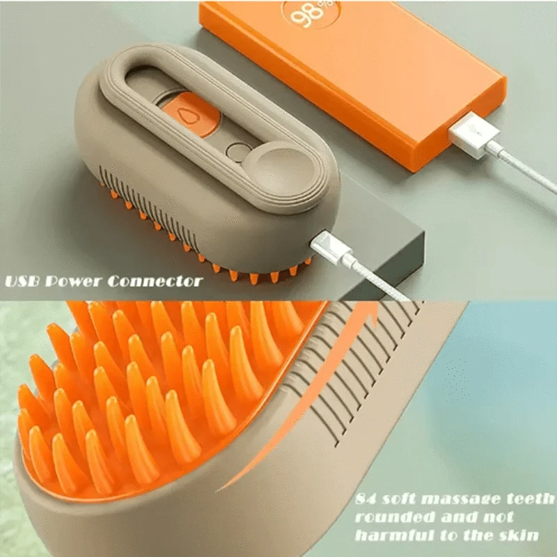 Brosse de massage spray pour chien & chat – Bain, épilation & peigne