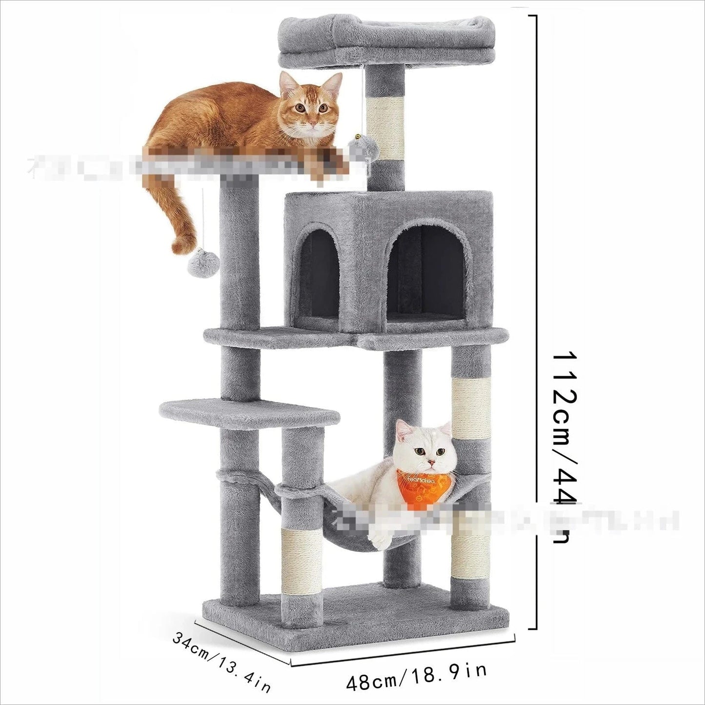 Arbre à chat – Étagère murale haute, design compact