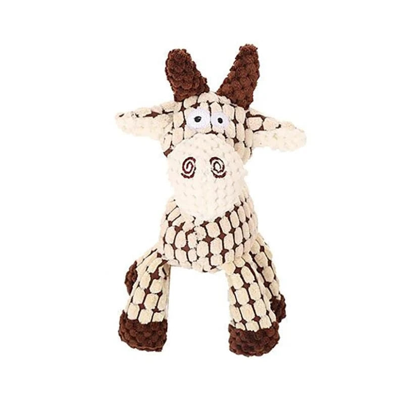 Jouet en peluche velours côtelé pour chien – Résistant & grinçant