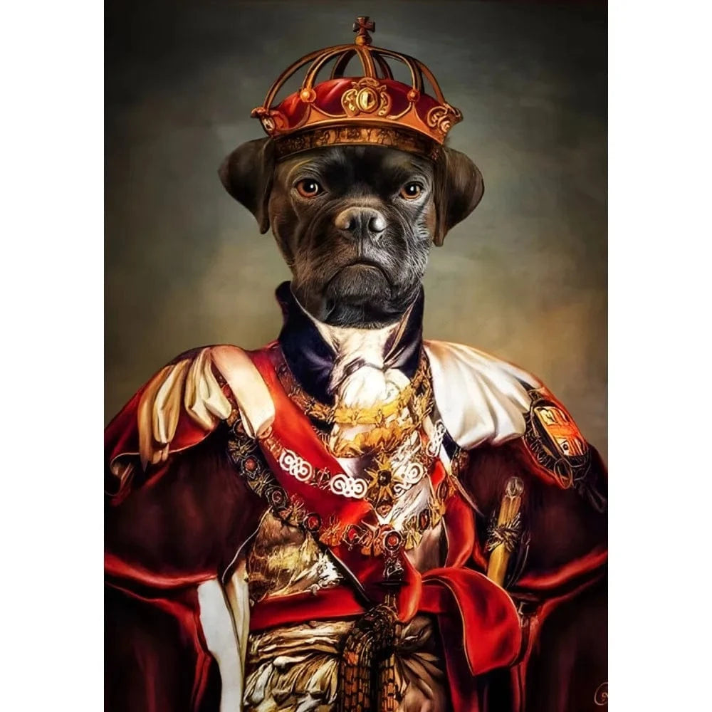 Affiche drôle chien Royal Renaissance – Art mural déco maison PawLuxe™