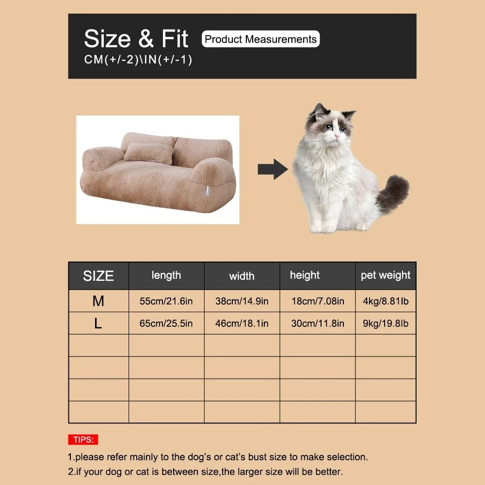 Canapé pour chien & chat – Coussin détachable, lavable & ultra doux