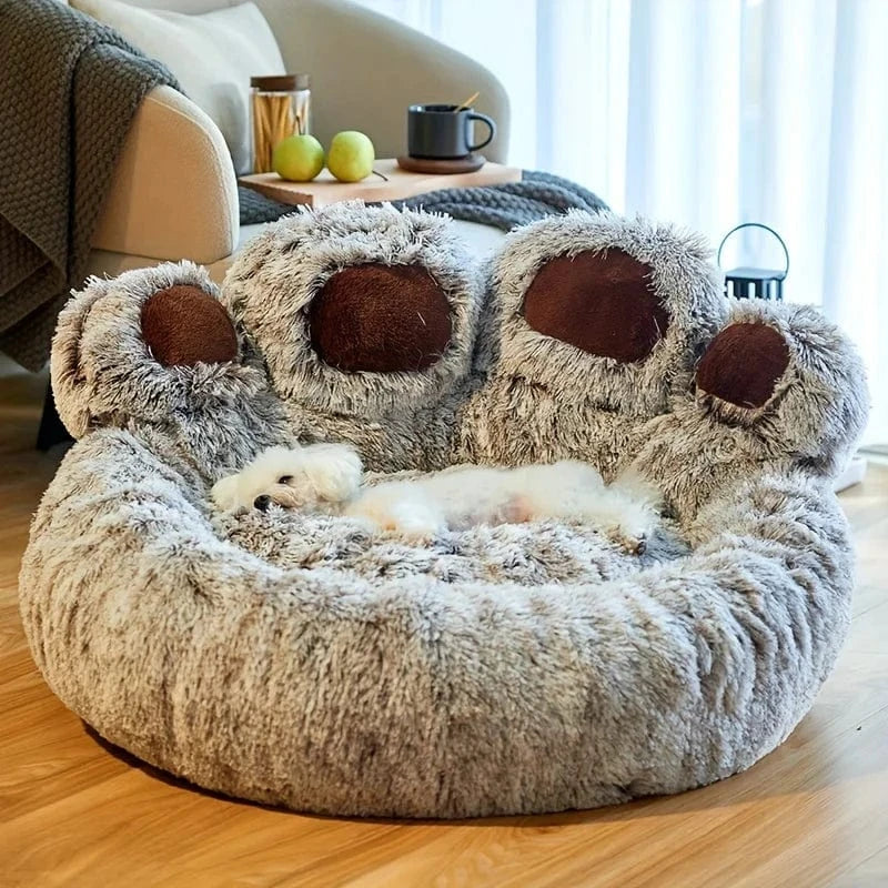 Lit pour chien & chat – Canapé patte d’ours doux & coussin moelleux