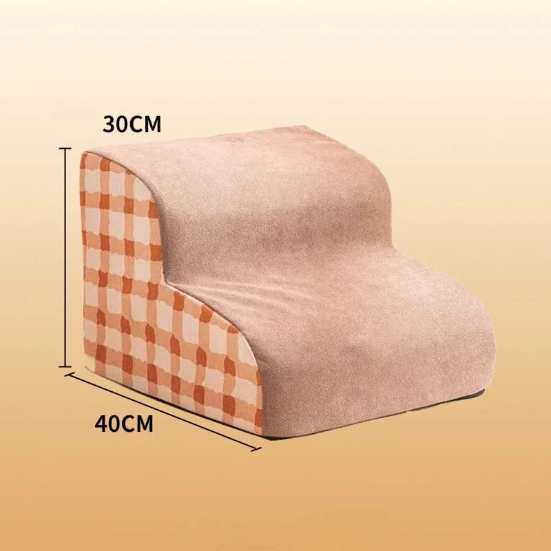 Rampe d’escalier lavable pour animaux – Mousse mémoire 2/3 marches