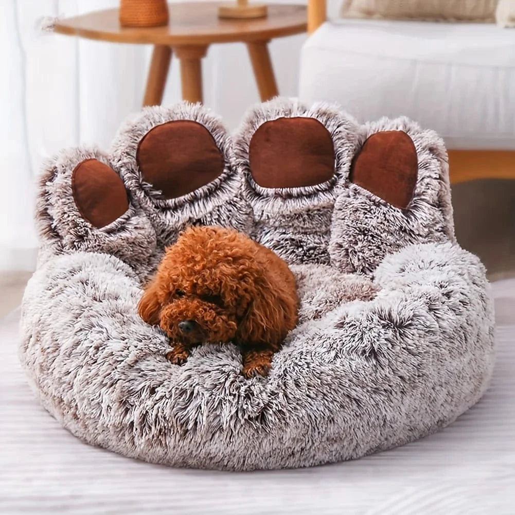 Lit pour chien & chat – Canapé patte d’ours doux & coussin moelleux
