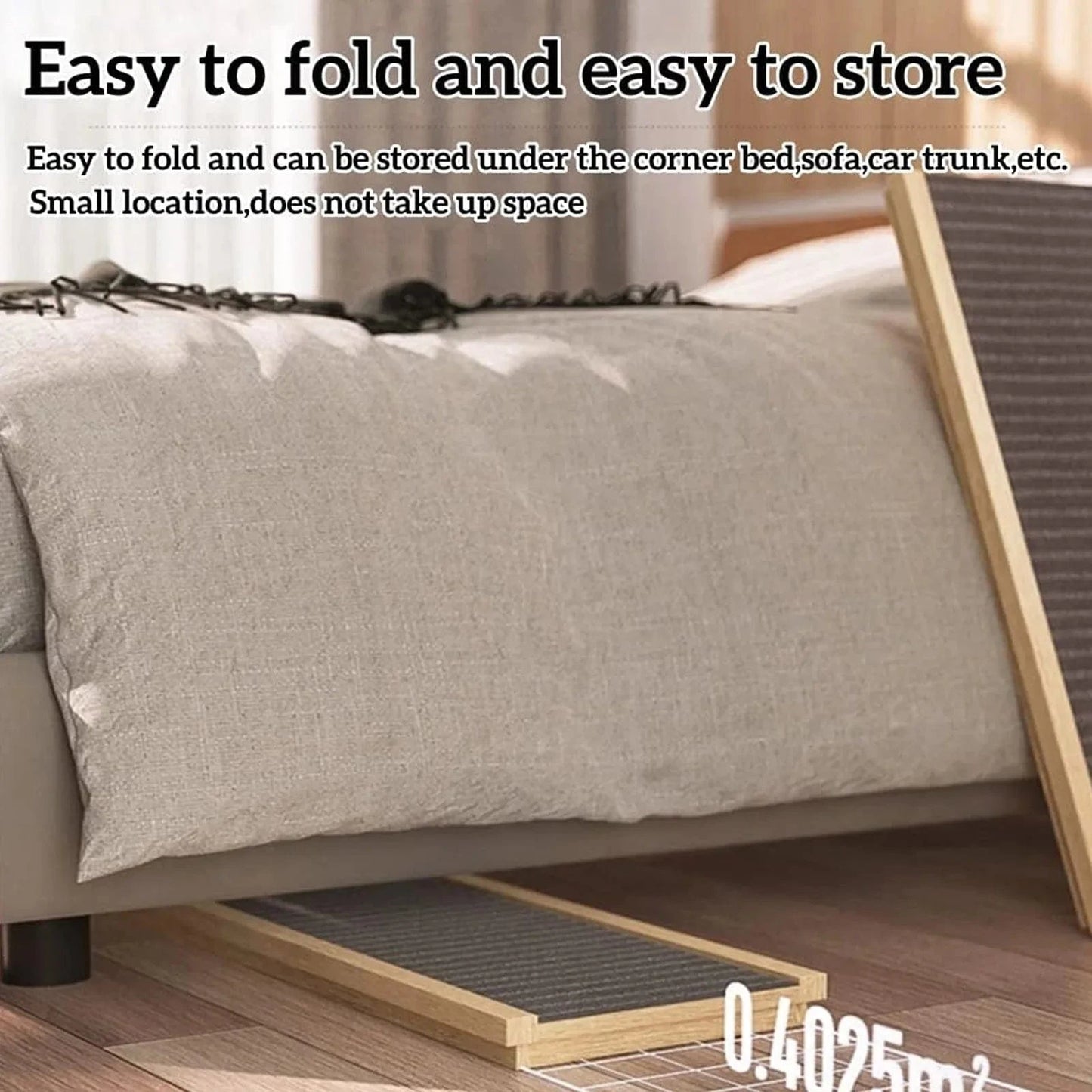 Rampe réglable en bois pour animaux – Escalier antidérapant pliable