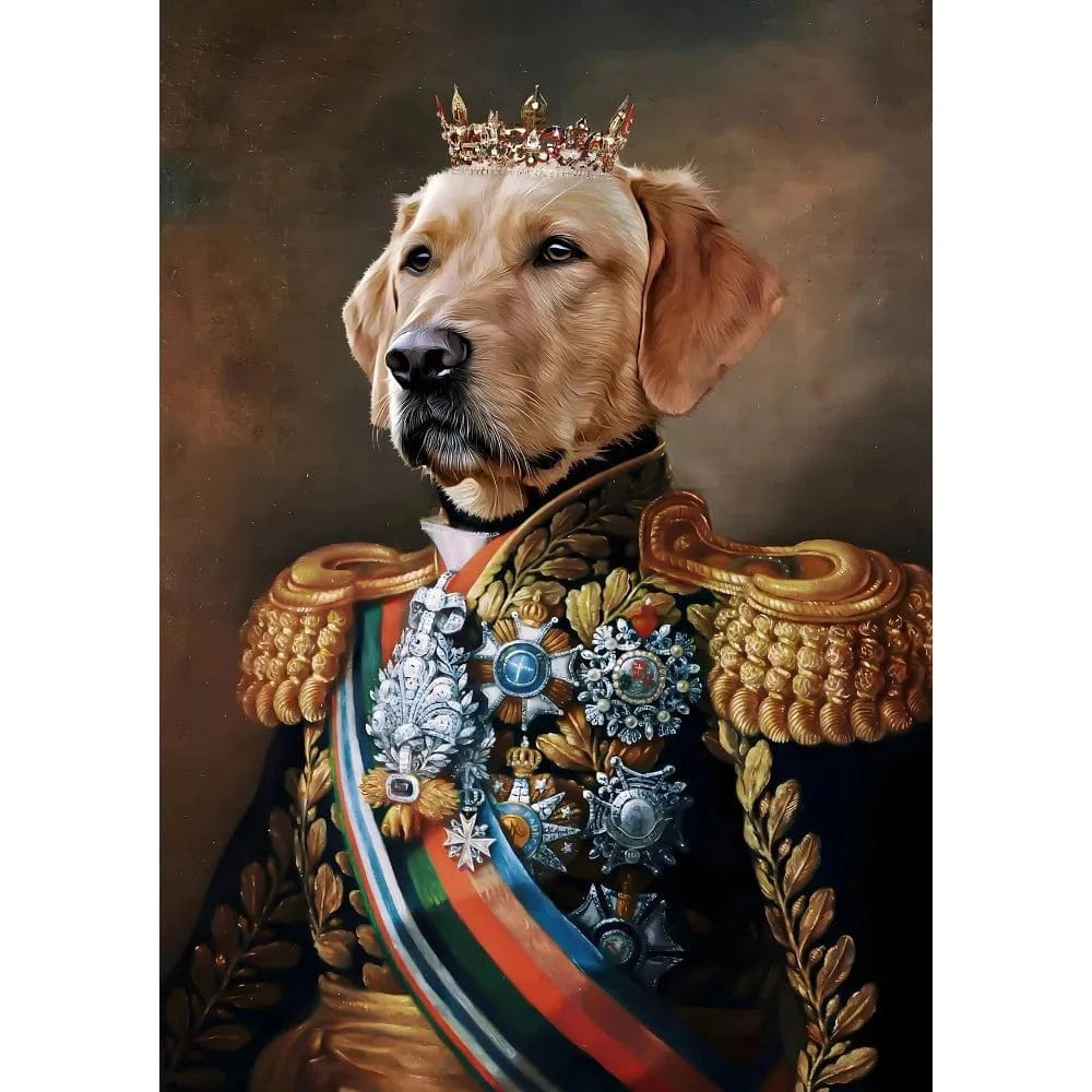 Affiche drôle chien Royal Renaissance – Art mural déco maison PawLuxe™