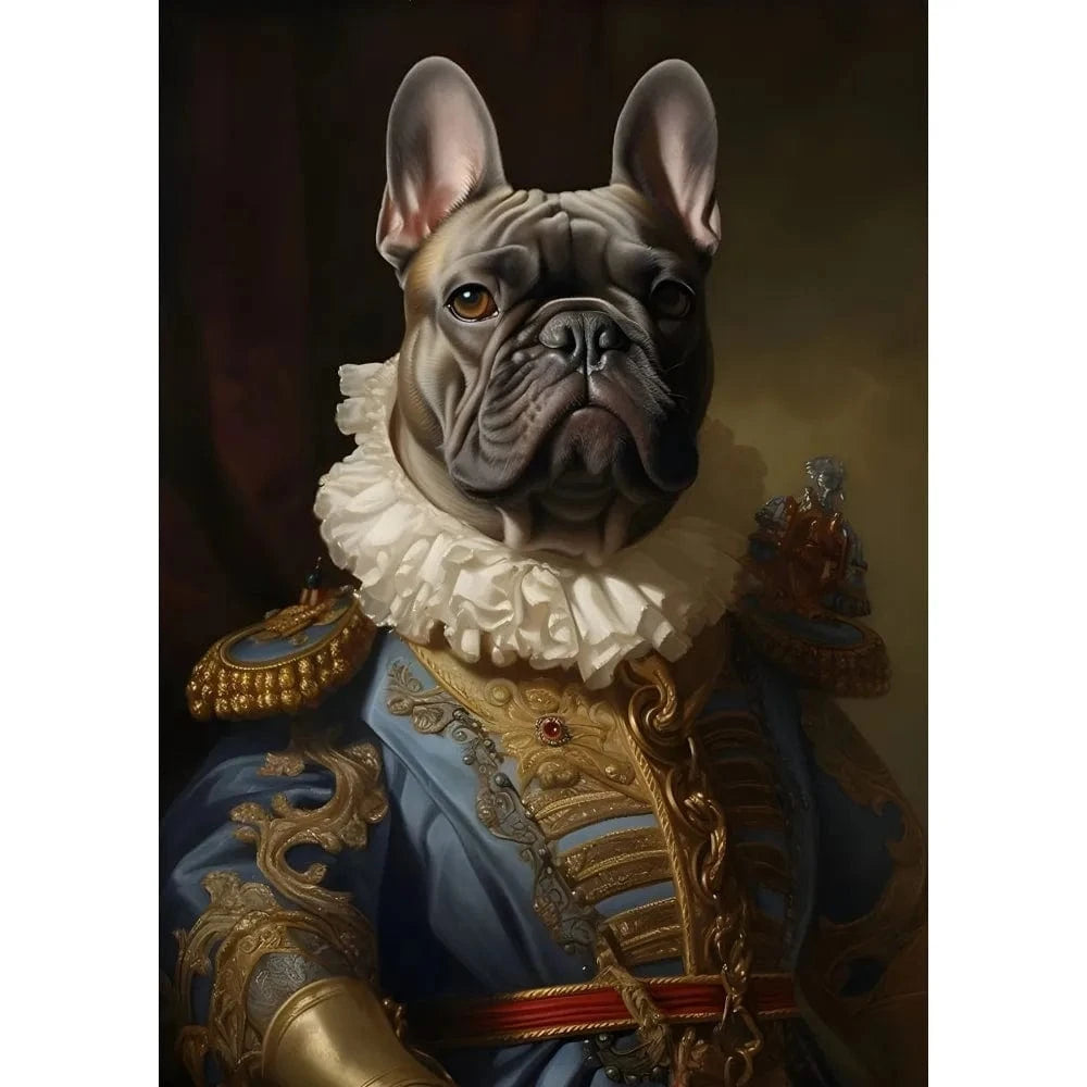 Affiche drôle chien Royal Renaissance – Art mural déco maison PawLuxe™