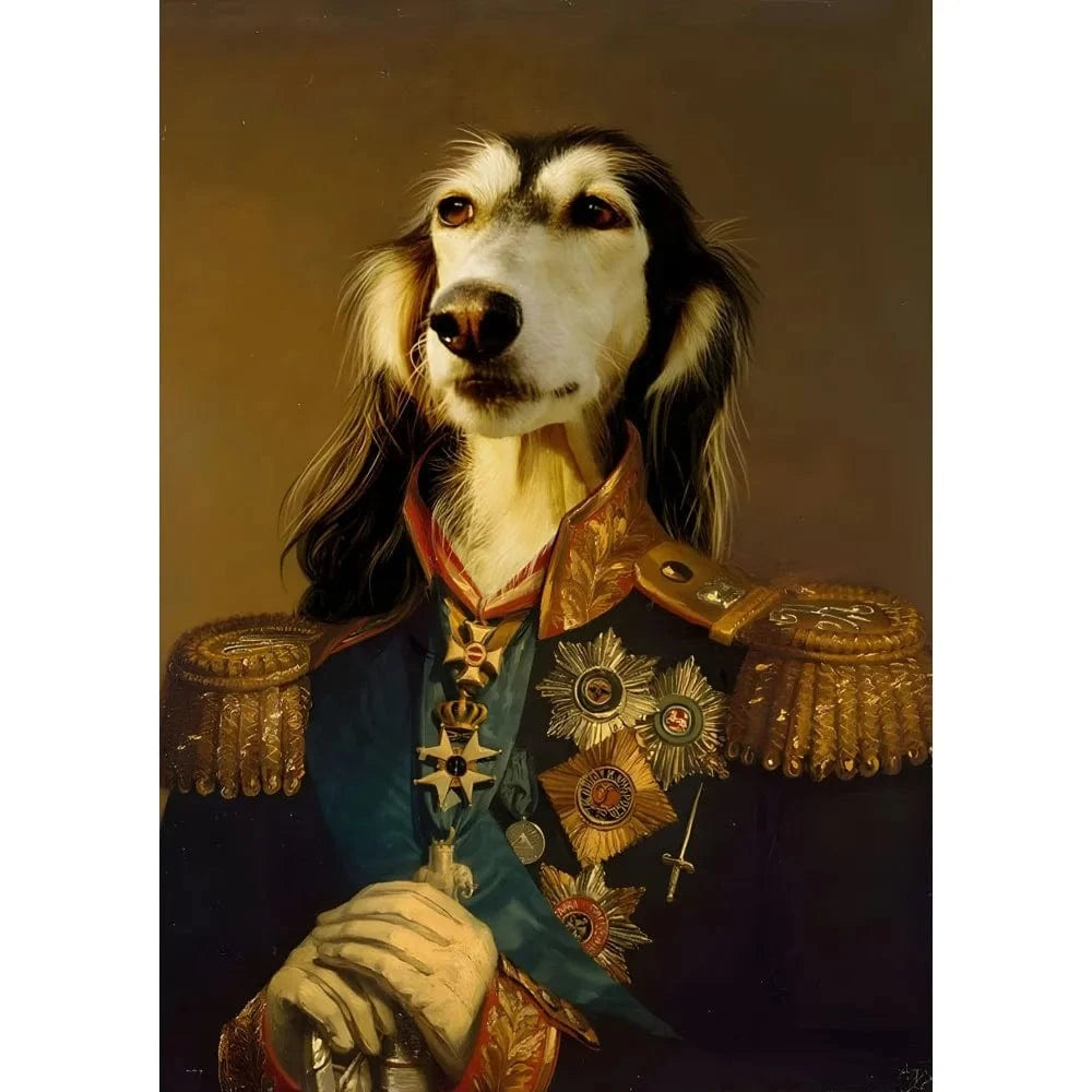 Affiche drôle chien Royal Renaissance – Art mural déco maison PawLuxe™