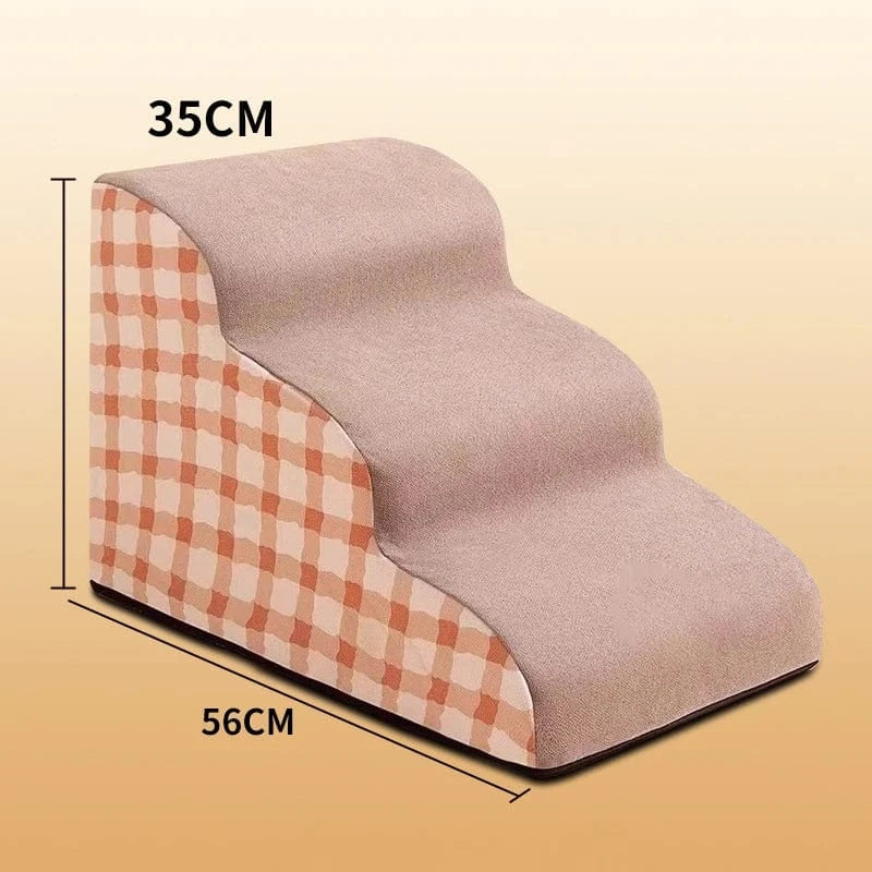 Rampe d’escalier lavable pour animaux – Mousse mémoire 2/3 marches