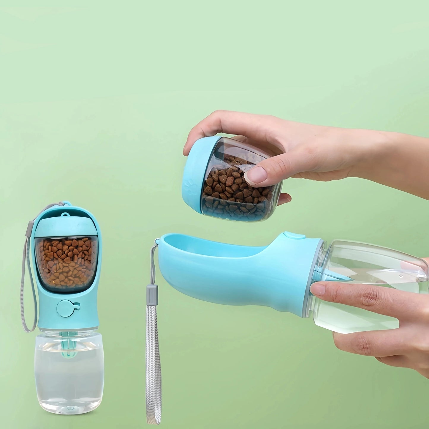 Bouteille d'eau portable 2-en-1 pour chiens et chats – Voyage outdoor