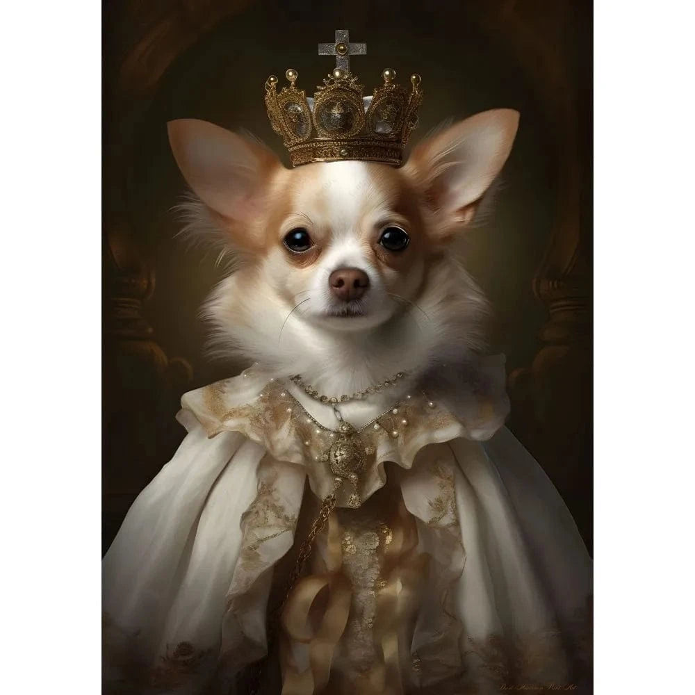 Affiche drôle chien Royal Renaissance – Art mural déco maison PawLuxe™