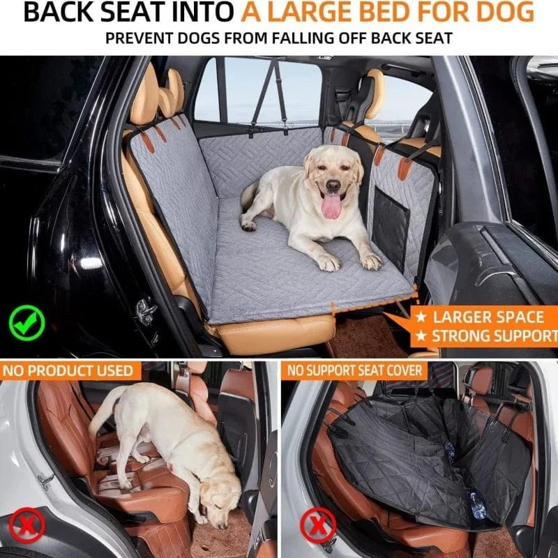 Extension de siège arrière pour chien – Housse voiture étanche & hamac