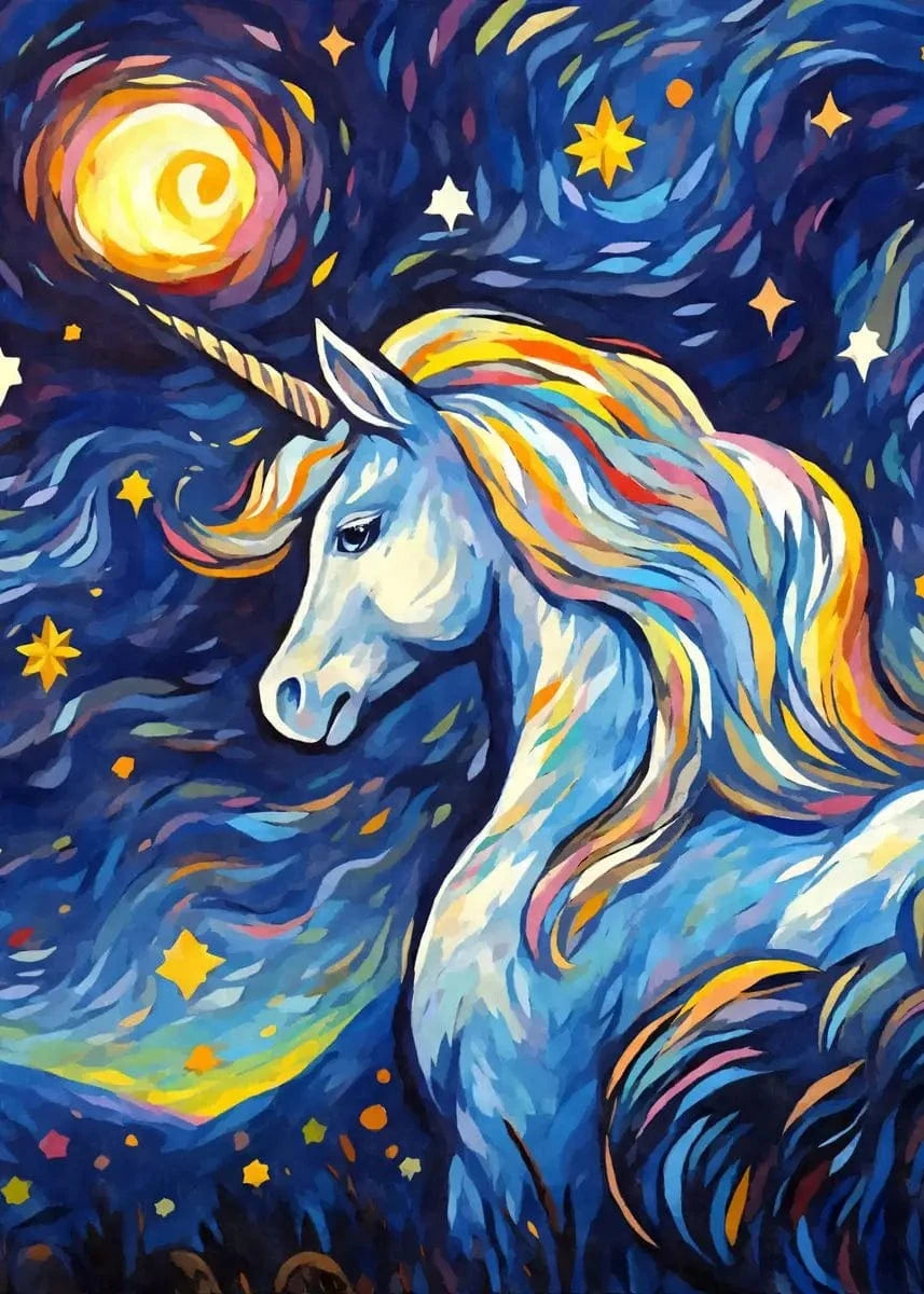 Affiche animaux mignons nuit étoilée – Art mural abstrait déco salon PawLuxe™