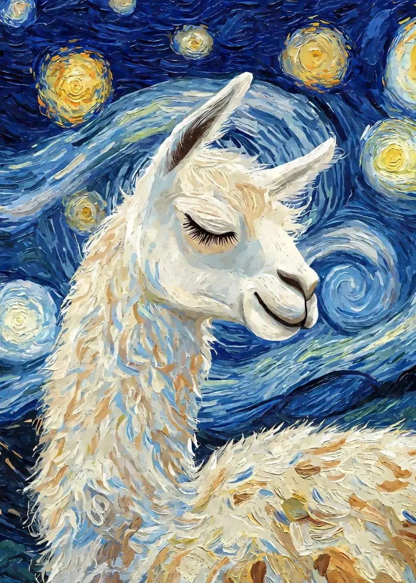 Affiche animaux mignons nuit étoilée – Art mural abstrait déco salon PawLuxe™