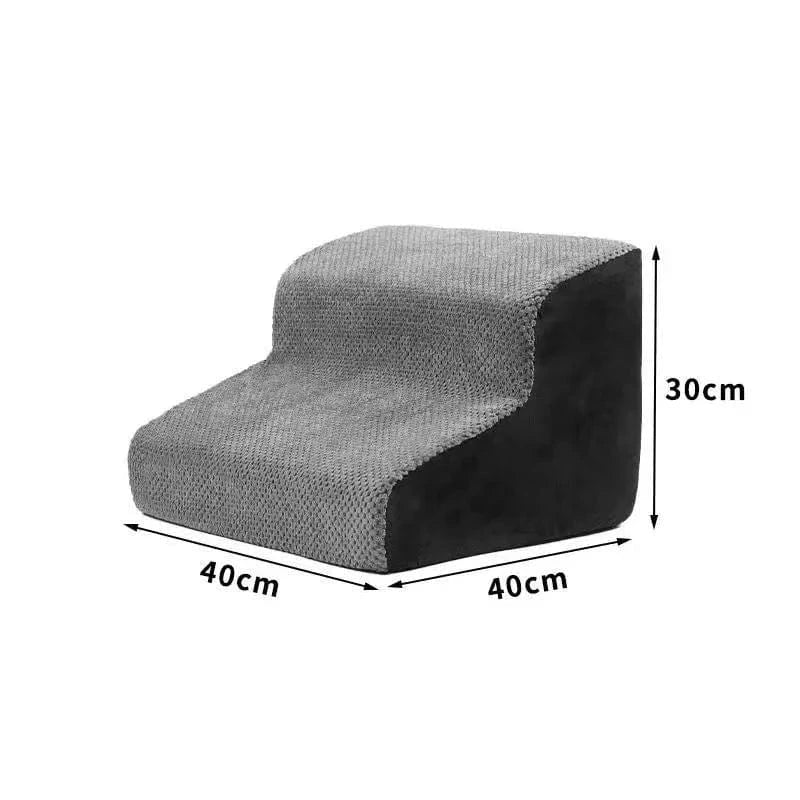 Rampe d’escalier lavable pour animaux – Mousse mémoire 2/3 marches