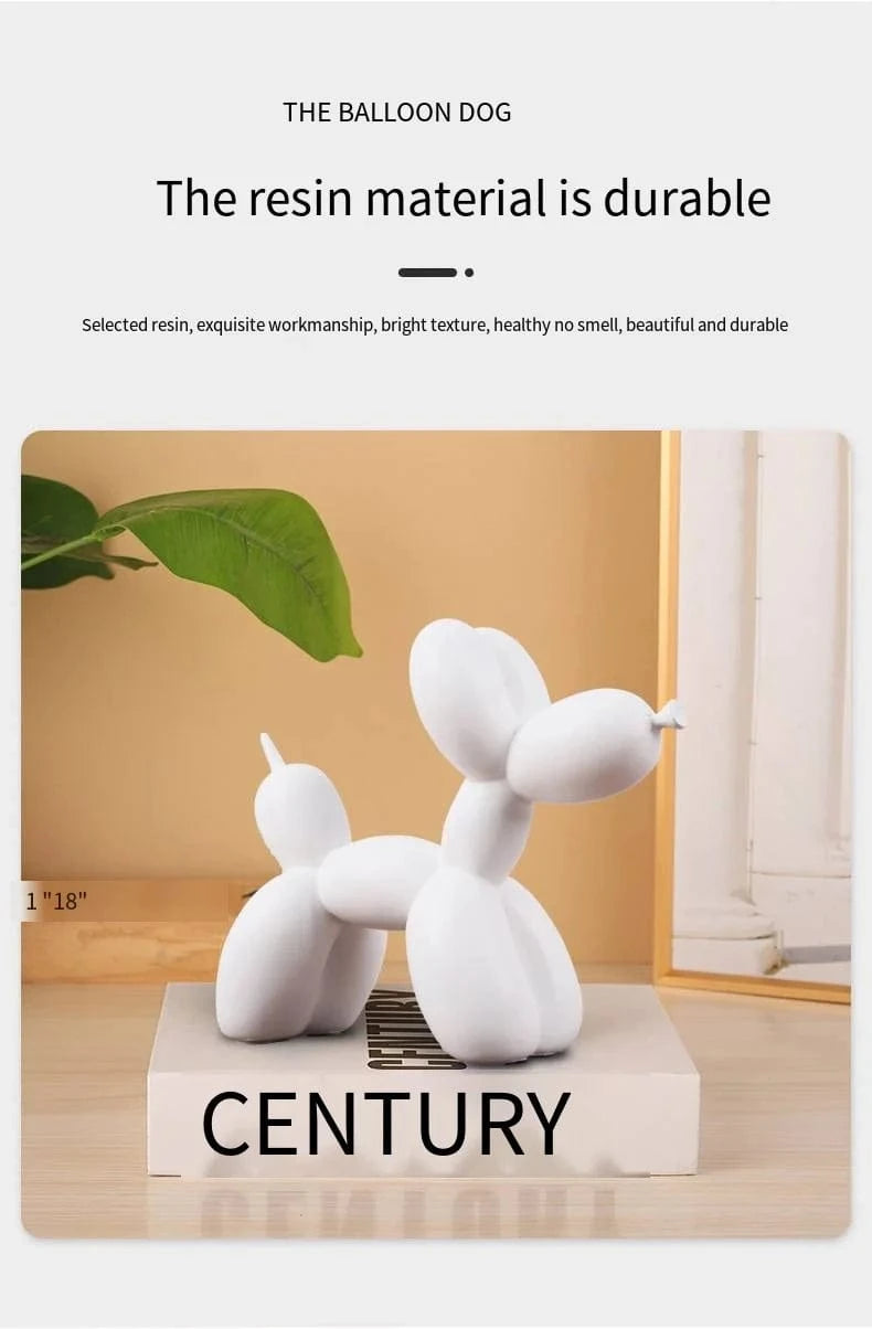 Ballon créatif nordique en résine – Décoration chien salon bureau PawLuxe™