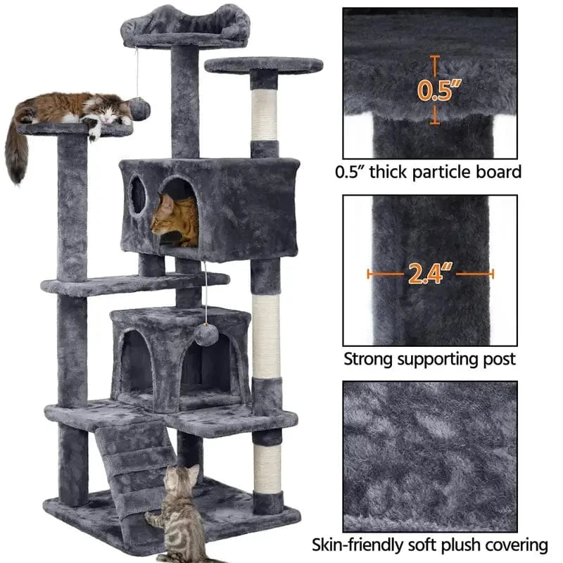 Grande maison pour chatons et chats – Tour condo avec griffoirs