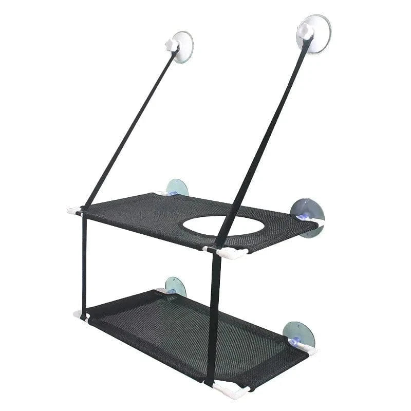 Hamac de fenêtre pour chat – Lit suspendu 2 étages avec ventouses