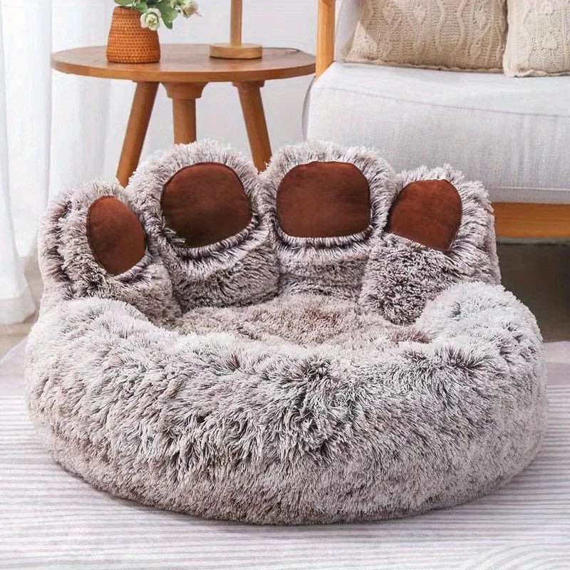 Lit pour chien & chat – Canapé patte d’ours doux & coussin moelleux