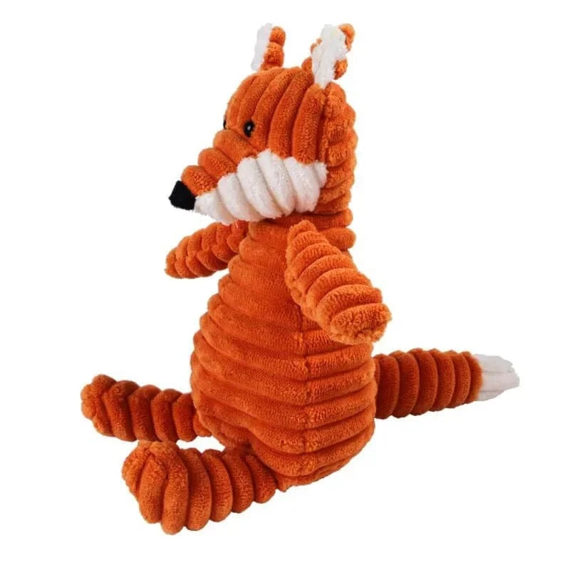 Jouet en peluche velours côtelé pour chien – Résistant & grinçant