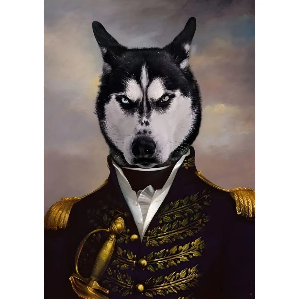 Affiche drôle chien Royal Renaissance – Art mural déco maison PawLuxe™