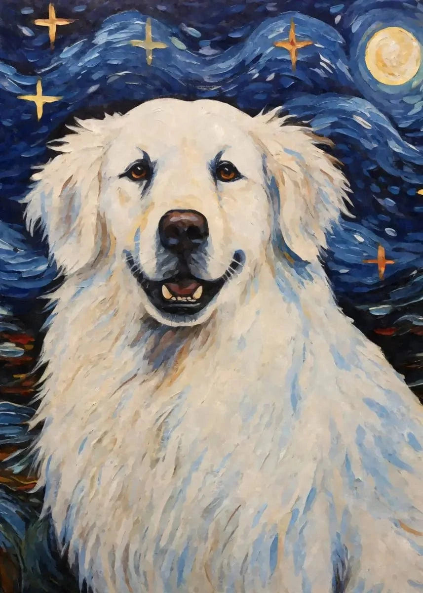 Affiche animaux mignons nuit étoilée – Art mural abstrait déco salon PawLuxe™
