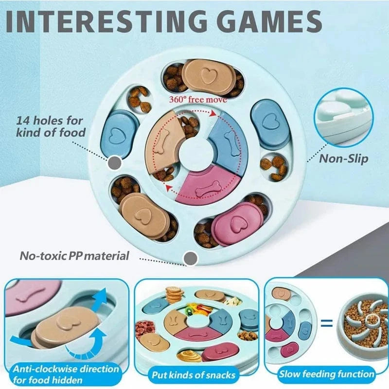 Bol cachette de nourriture pour chien – Jouet éducatif & interactif