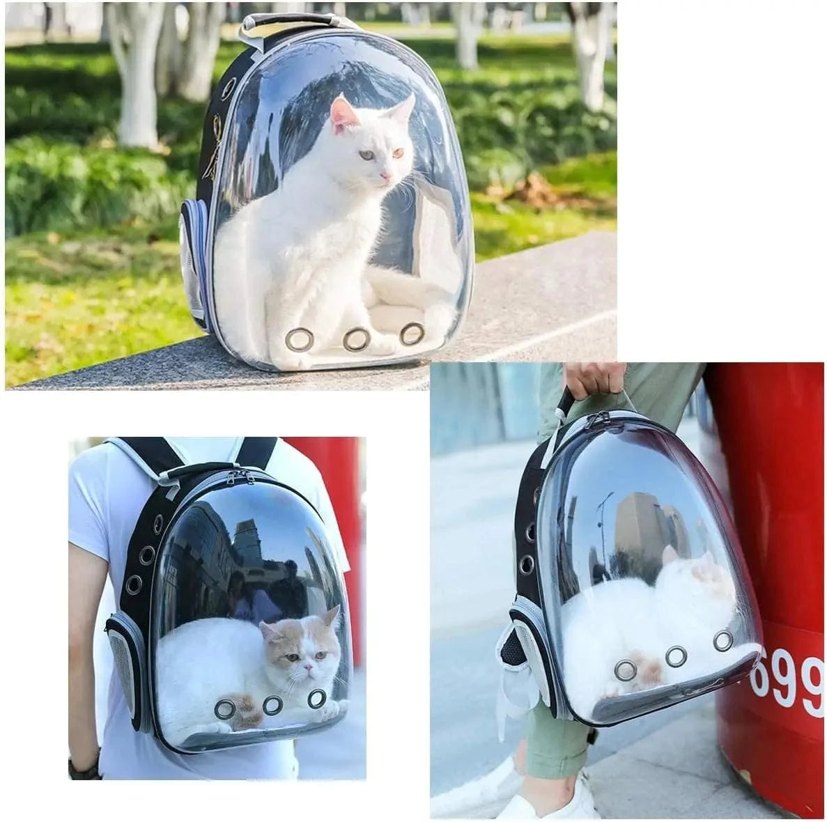 Sac à dos capsule pour animaux – Respirant, bulle transparente, voyage