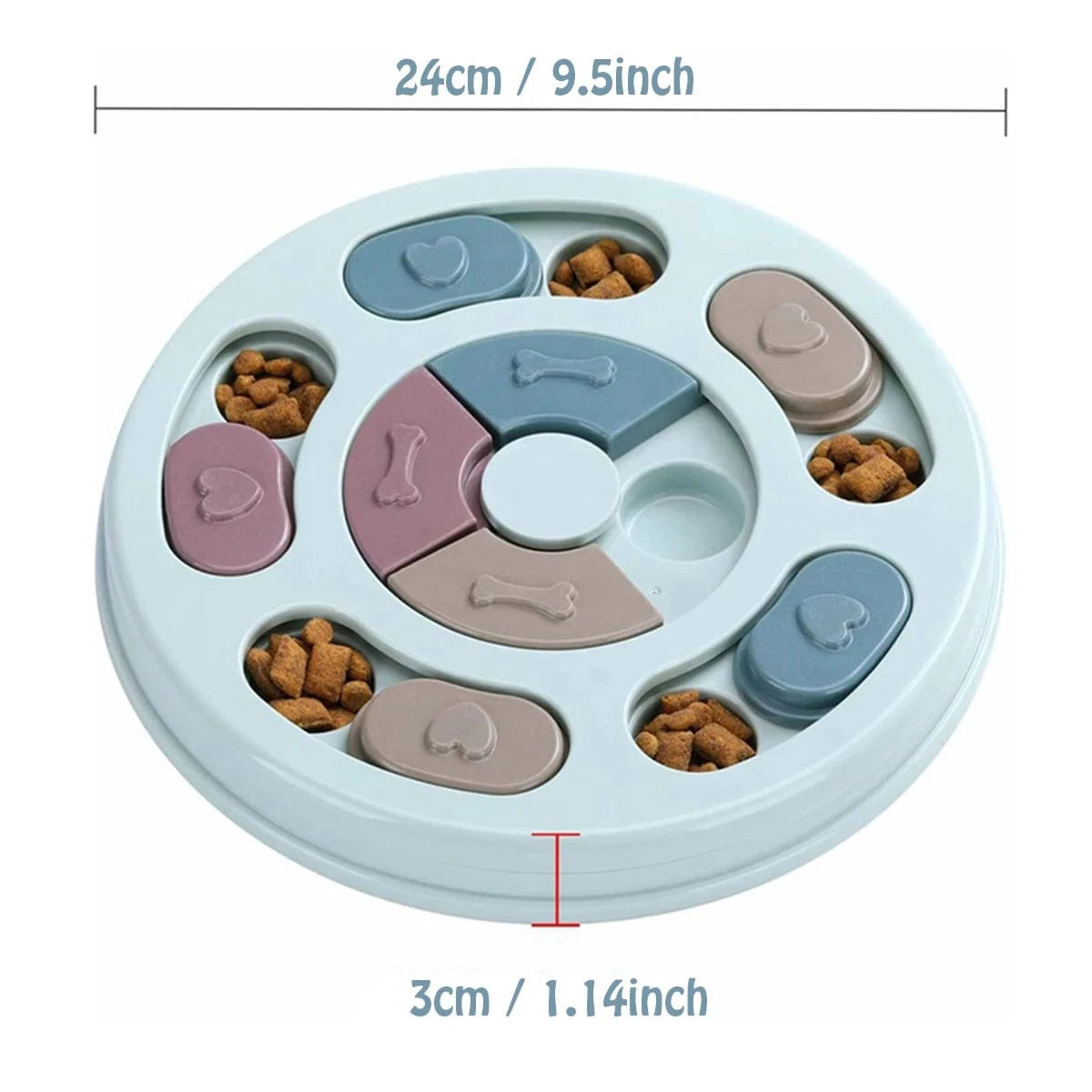 Bol cachette de nourriture pour chien – Jouet éducatif & interactif