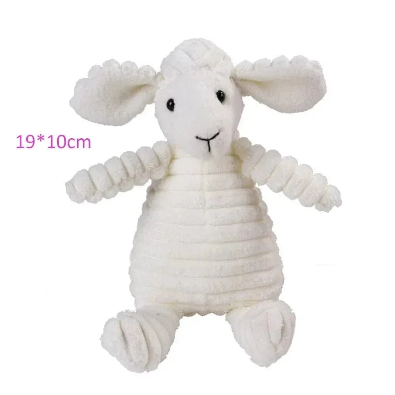 Jouet en peluche velours côtelé pour chien – Résistant & grinçant