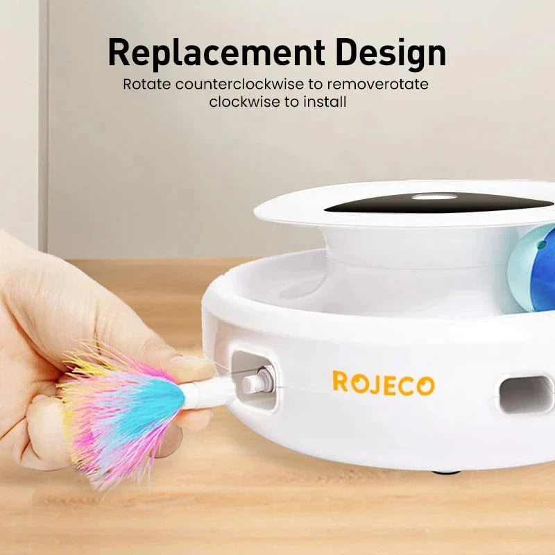 Jouet automatique 2-en-1 – Balle interactive & plume pour chat