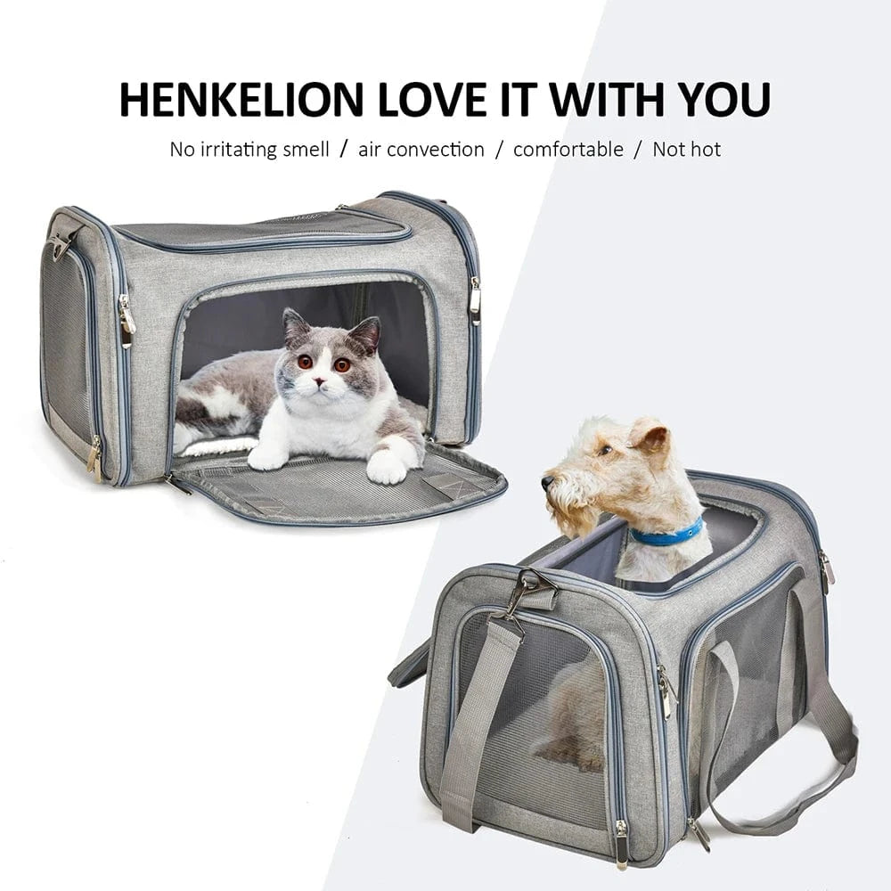 Sac de Transport pour Chien & Chat – Sac à Dos Latéral Souple, Voyage & Avion ✈ | Transport Animaux de Compagnie Confortable et Sécurisé